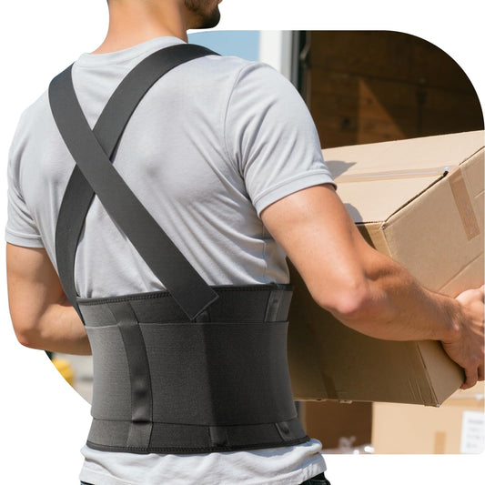 SOLOEVER vista frontal faja lumbar mostrando ajuste y soporte