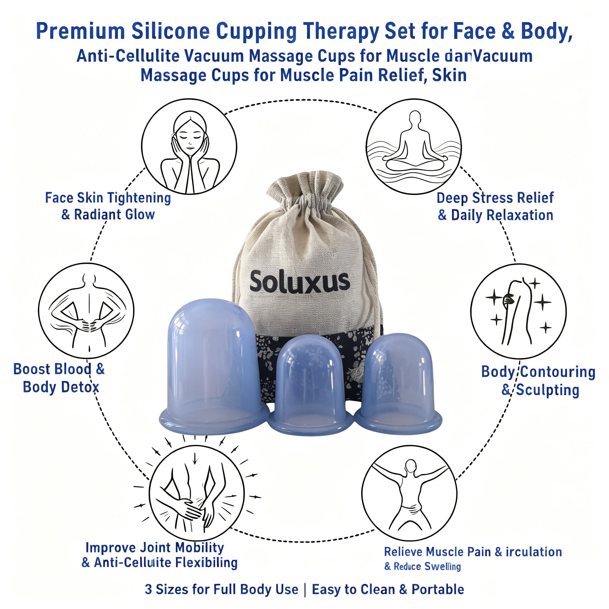 Soluxus copa pequeña en rostro promoviendo microcirculación y luminosidad