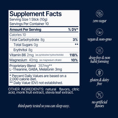 Som Sleep polvo disolviéndose en agua para absorción rápida y acción en 30 minutos