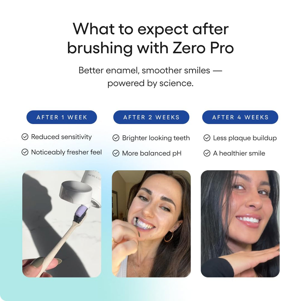 Something Nice persona cepillando dientes para frescor y confort