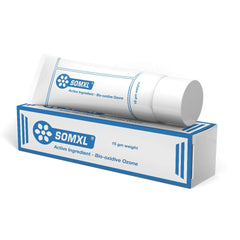 SOMXL envase frontal 0.5 oz mostrando tamaño y marca, fácil identificación