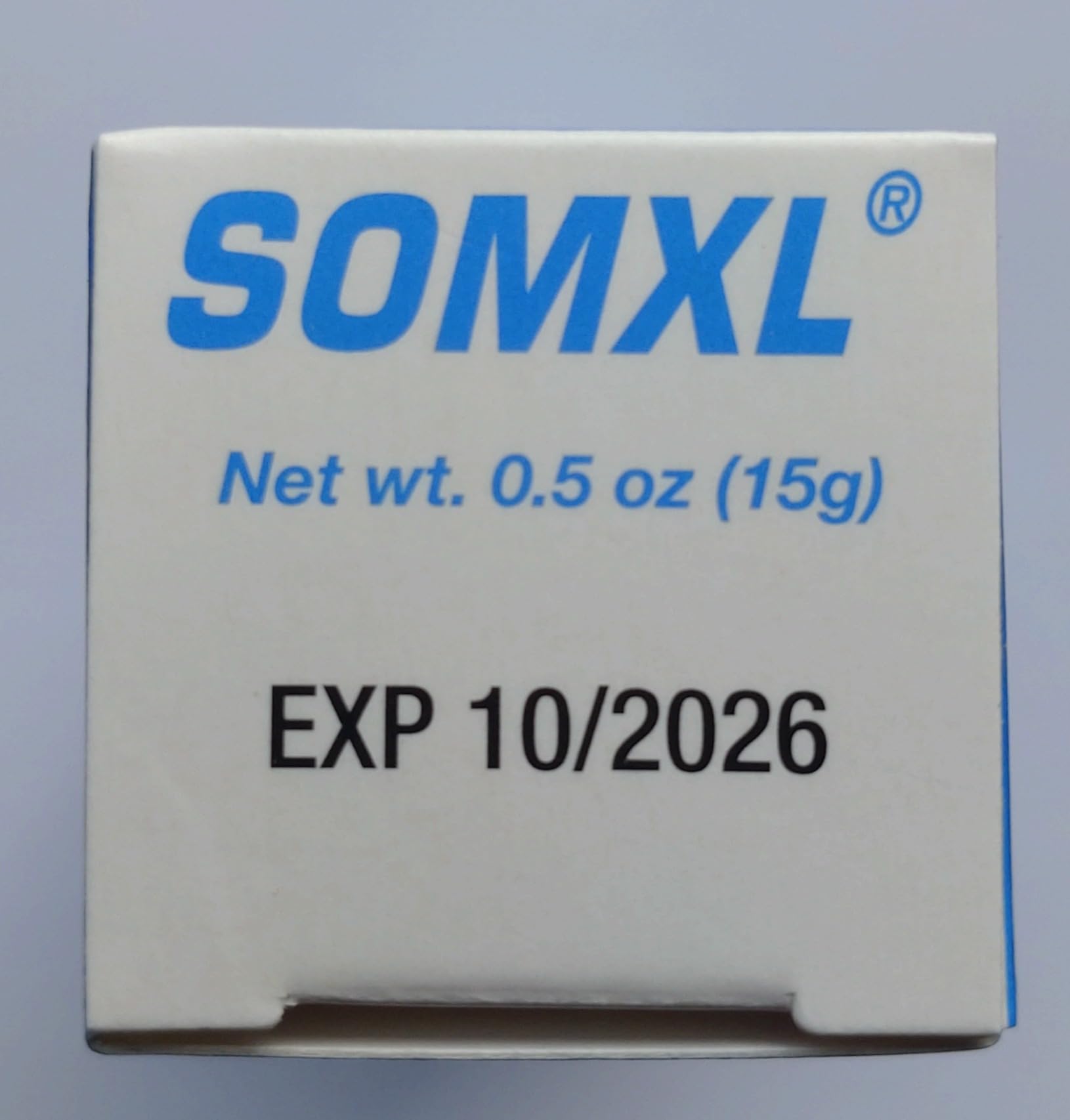 etiqueta de SOMXL con ingredientes y advertencias para uso informado