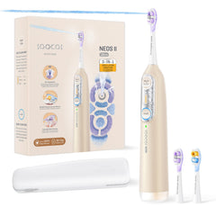 Soocas NEOS II frontal mostrando diseño champagne gold y beneficio estético