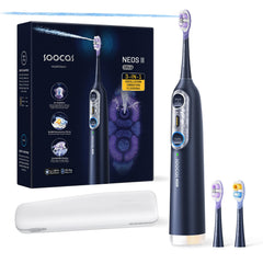 Soocas NEOS II Ultra frontal color Midnight Blue mostrando diseño y controles