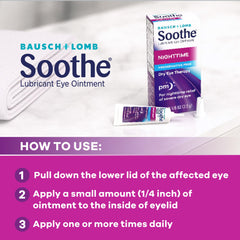 Soothe tubo 0.12 fl oz junto a objetos para comparar escala