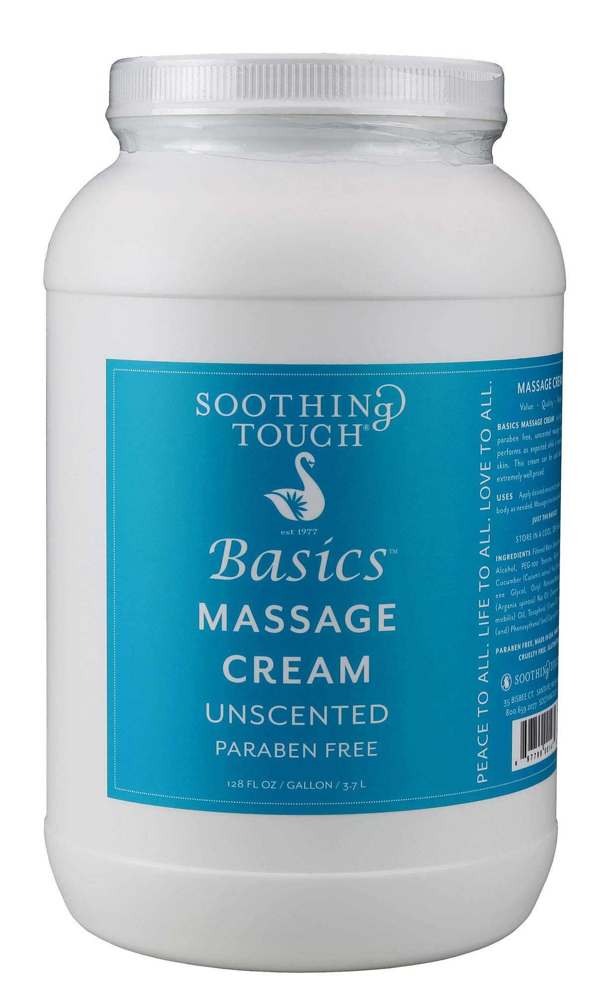 Soothing Touch frasco frontal grande, formato económico y apariencia profesional