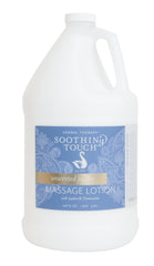 Soothing Touch envase frontal de 1 galón mostrando etiqueta y volumen, ideal para profesionales