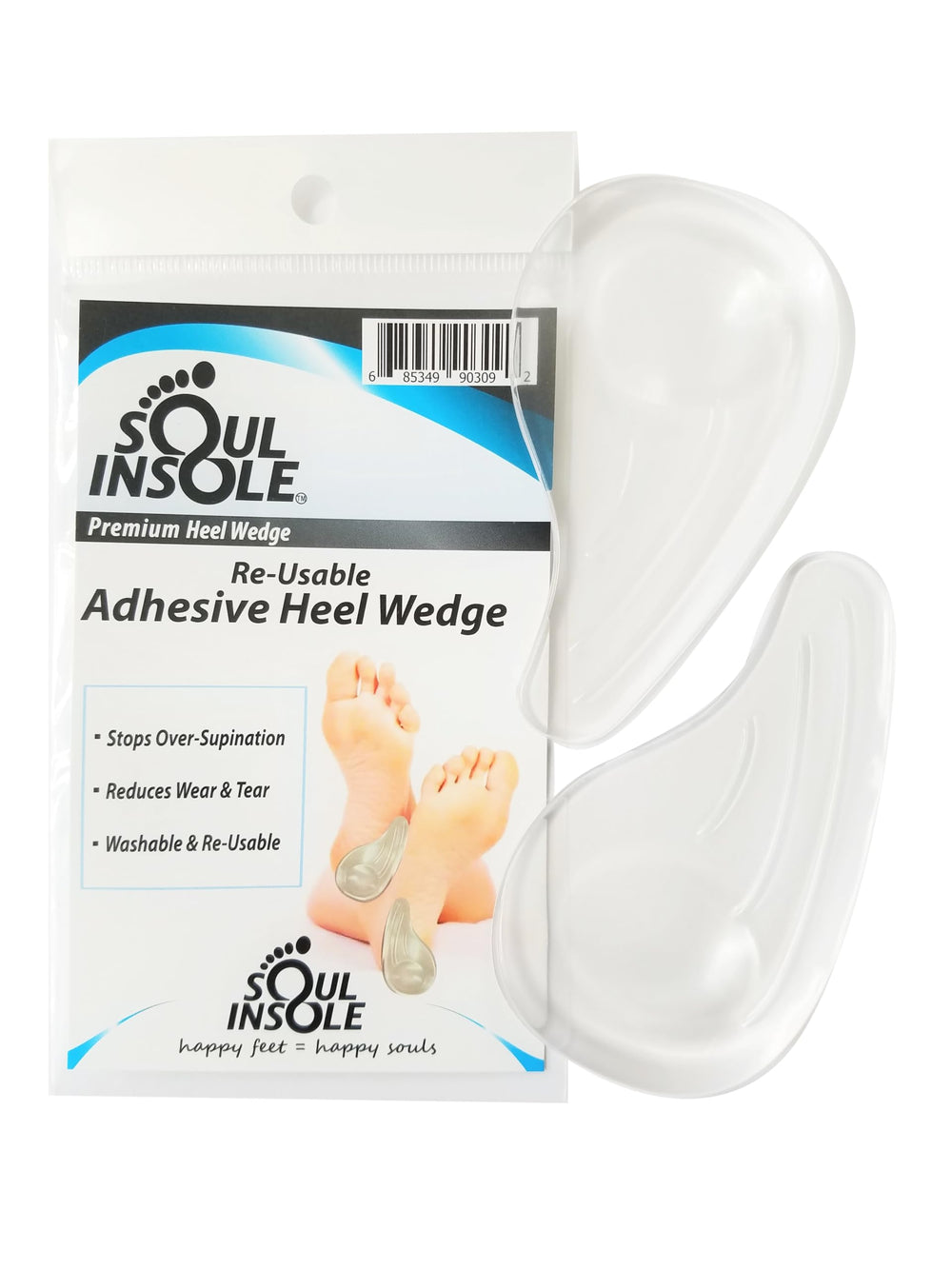 Instrucciones y guía de colocación Soul Insole pegadas en el interior del empaque