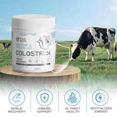 Cucharita medidora con porción de calostro Sound Health lista para mezclar