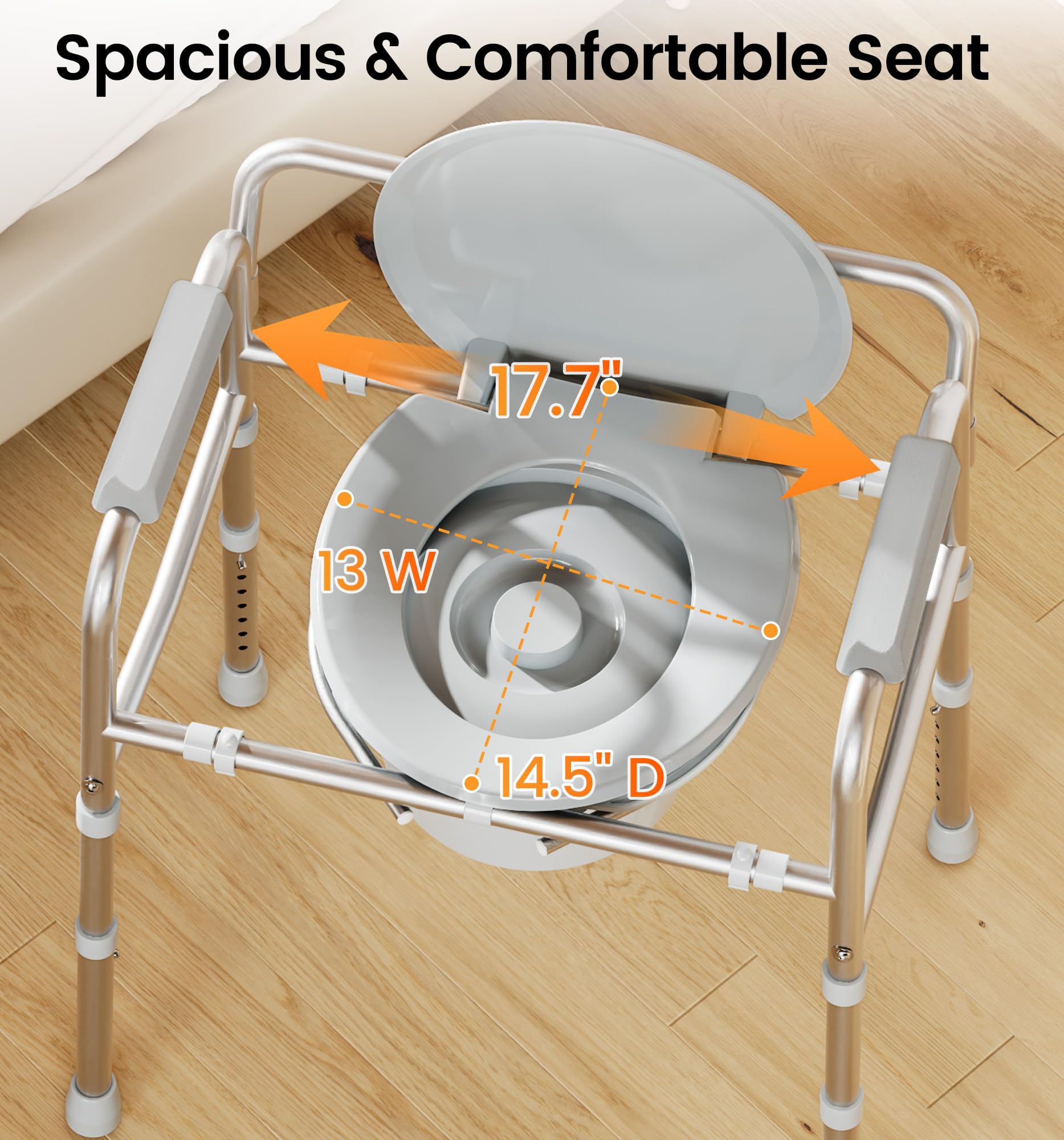 soundfuse cubo removible con tapa que facilita limpieza rápida