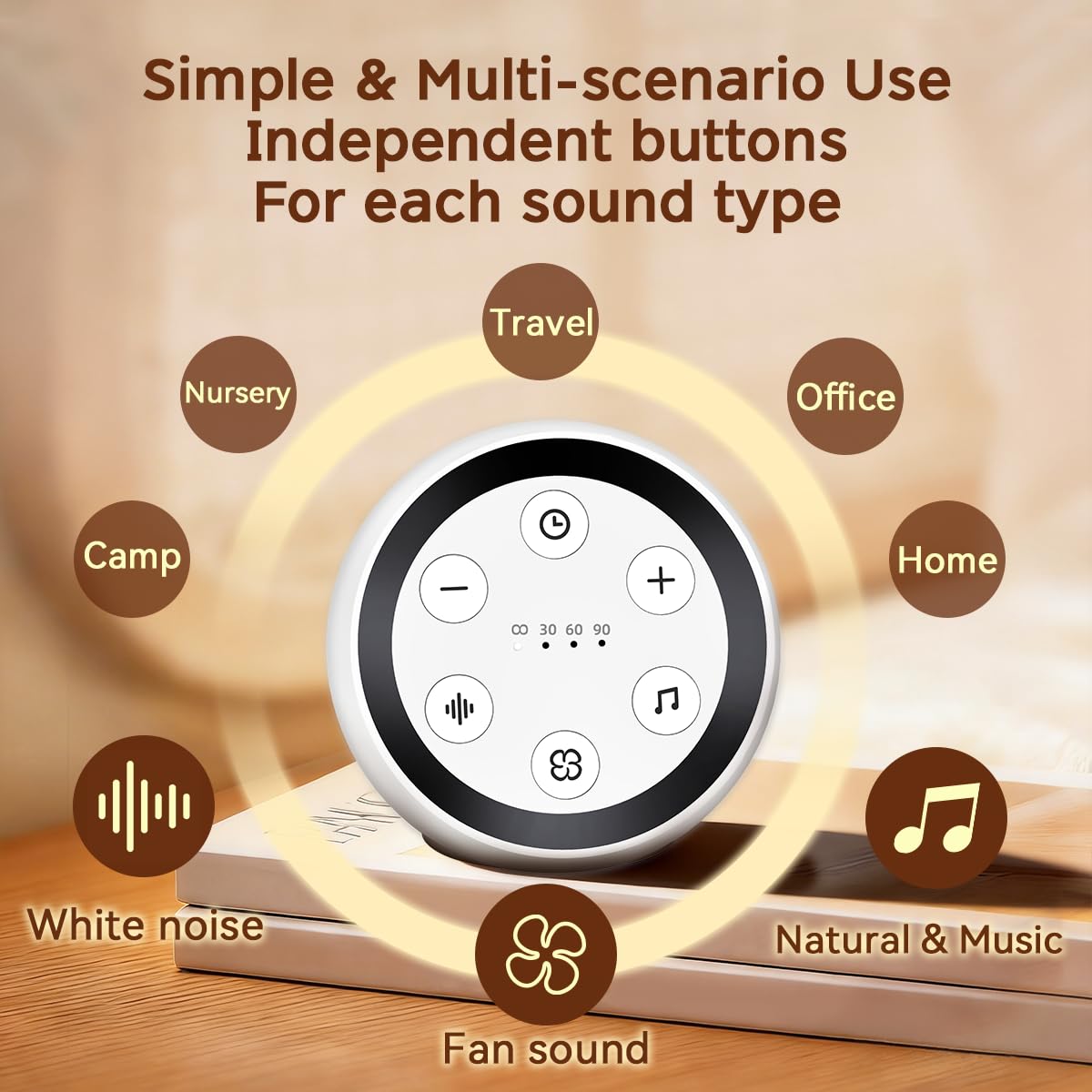 SoundMe junto a teléfono para comparar tamaño y transporte sencillo