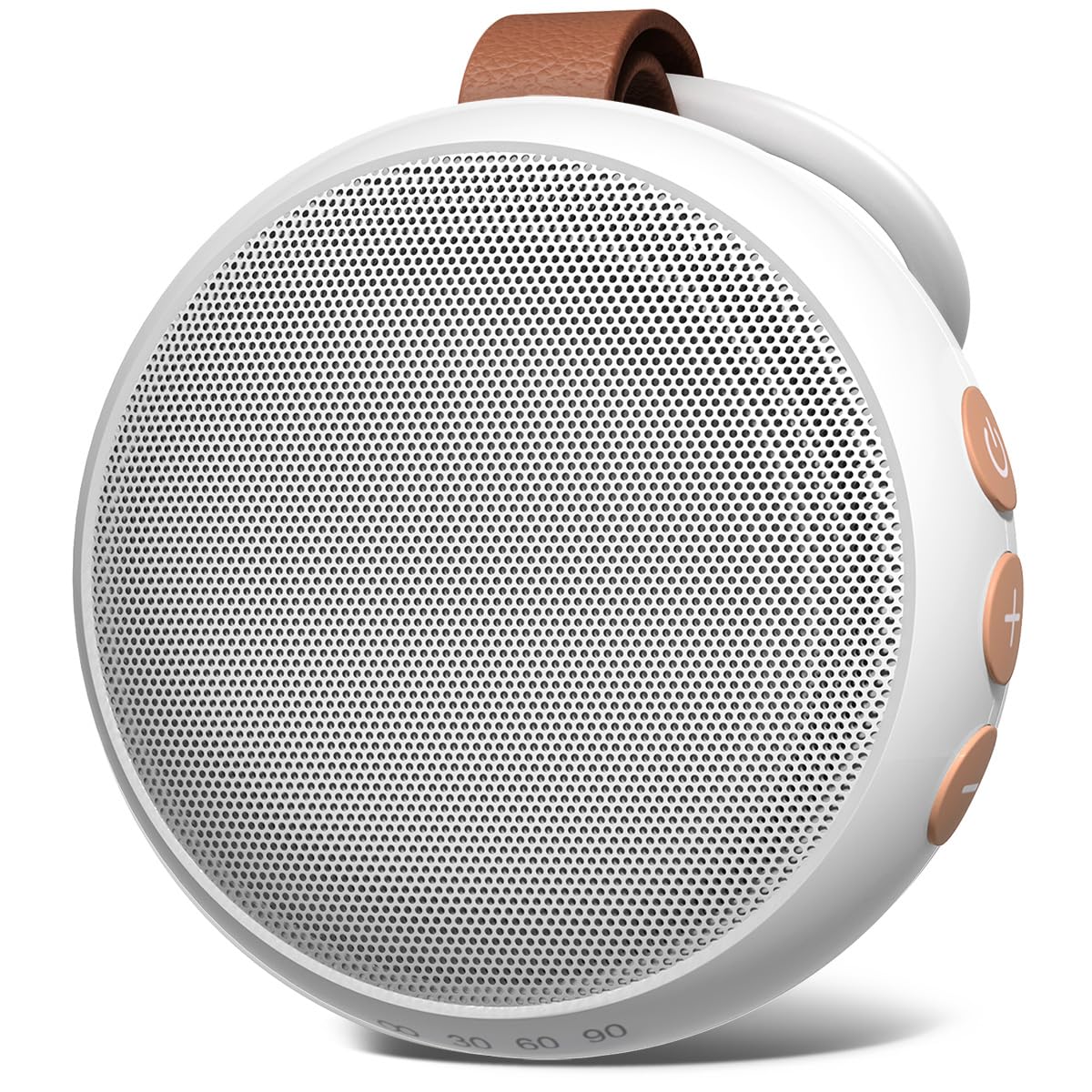SoundMe vista frontal del dispositivo mostrando controles y pantalla, fácil uso