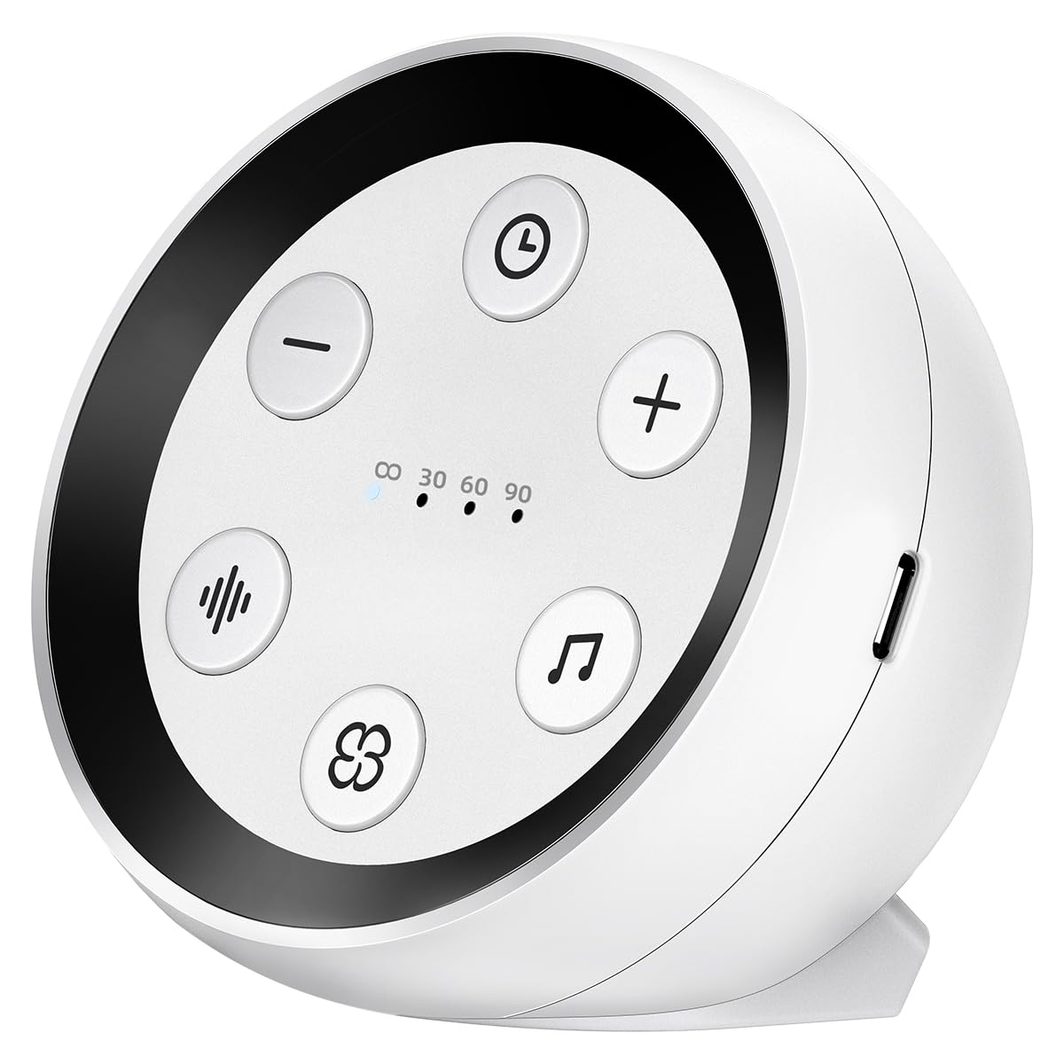 SoundMe vista frontal del dispositivo mostrando controles y diseño portátil