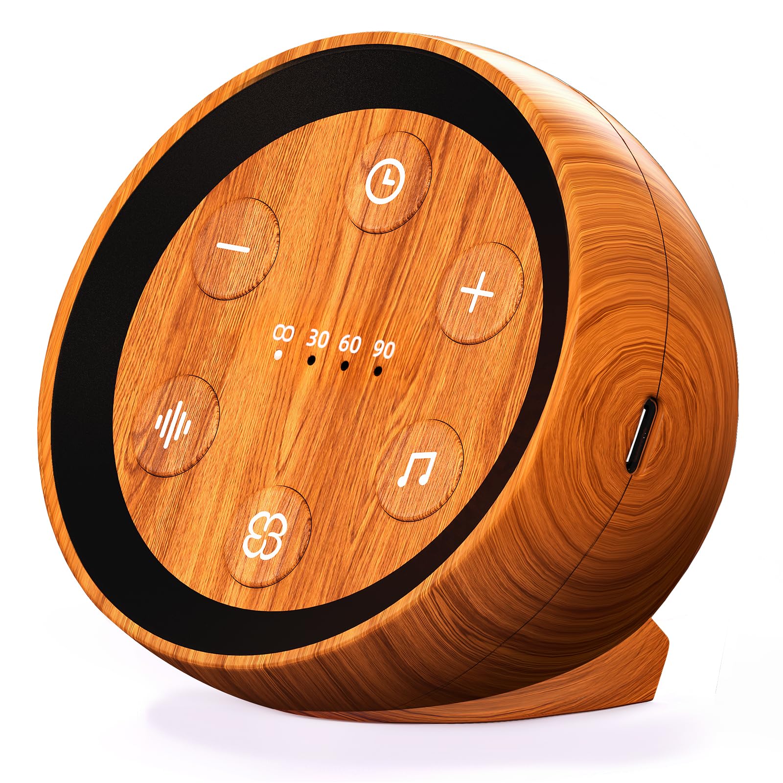 SoundMe vista frontal mostrando botones y diseño portátil para control sencillo