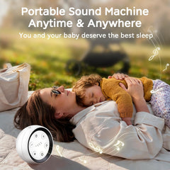 SoundMe en mesita de noche creando ambiente de sueño y privacidad