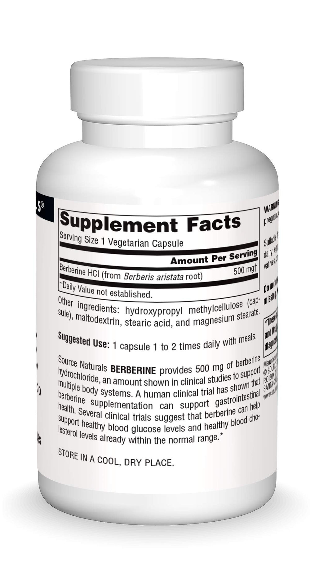 Source Naturals cápsula en mano para mostrar tamaño real y dosificación visual