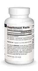 Source Naturals cápsula en mano para mostrar tamaño real y dosificación visual