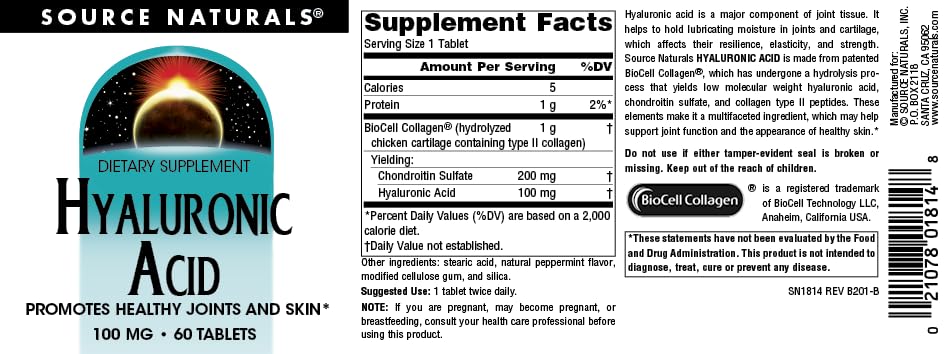 BioCell Collagen ingredients label indicating hydrolyzed components