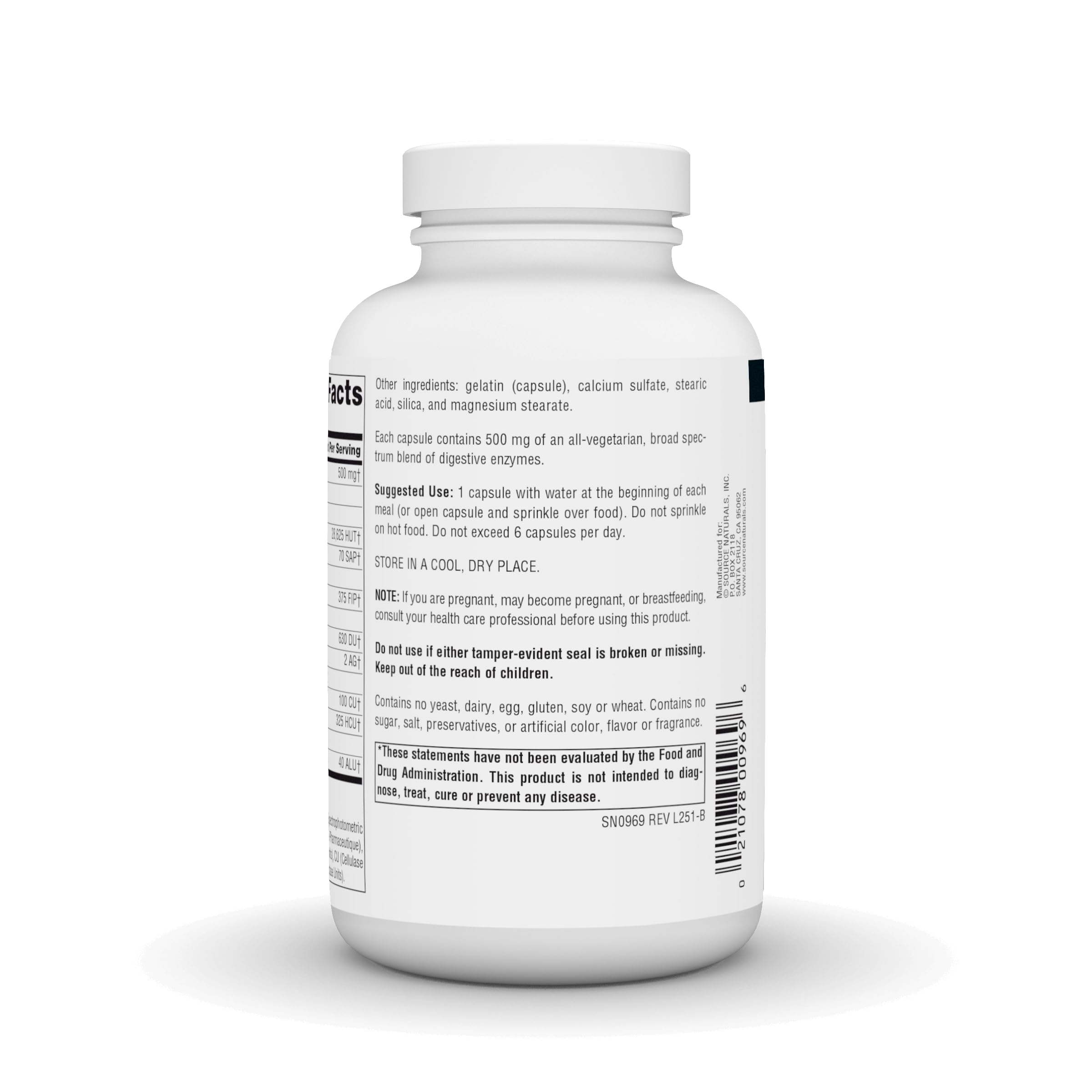 Source Naturals cápsula abierta sobre alimento frío, uso práctico