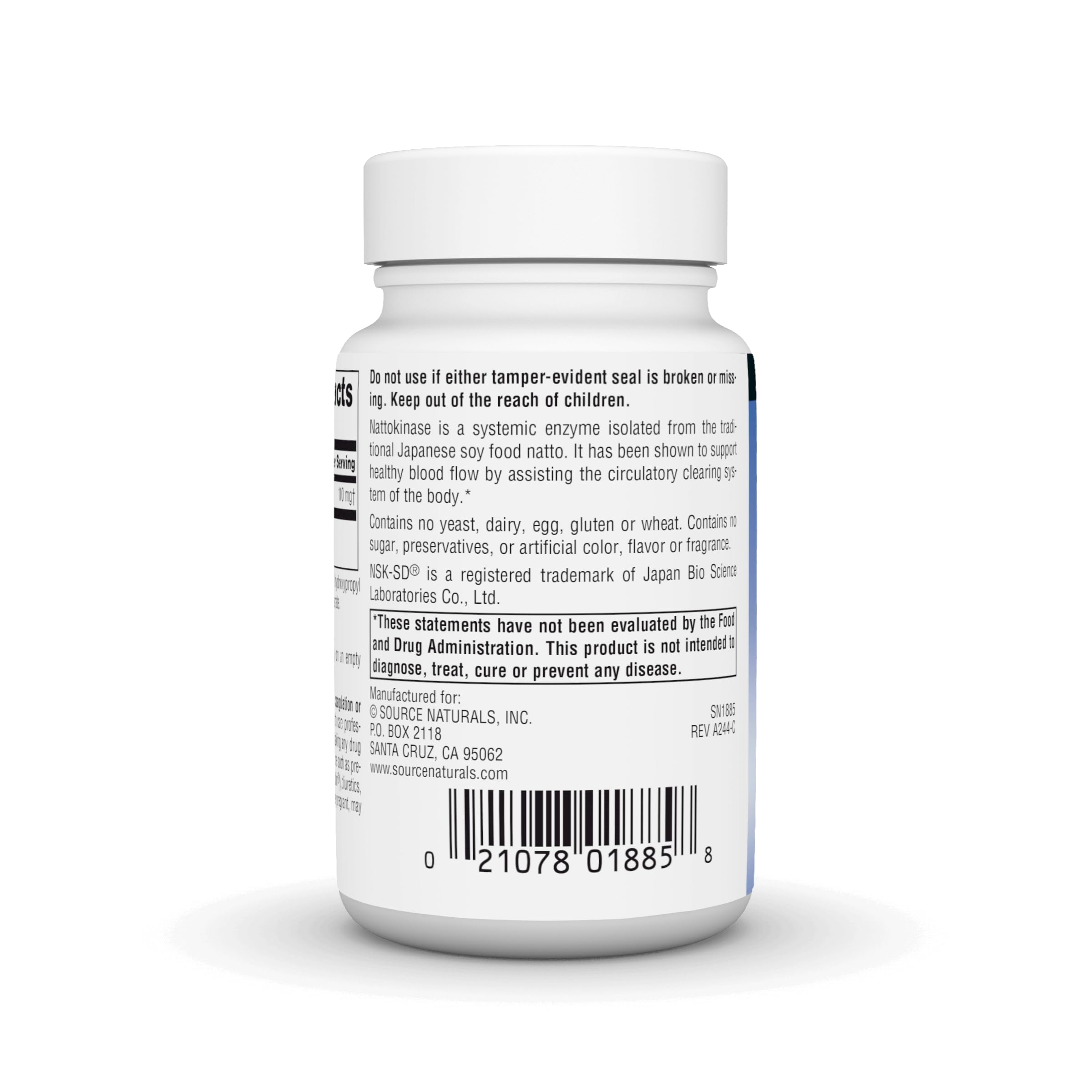 Source Naturals cápsula en mano para comparar tamaño y facilidad de ingestión
