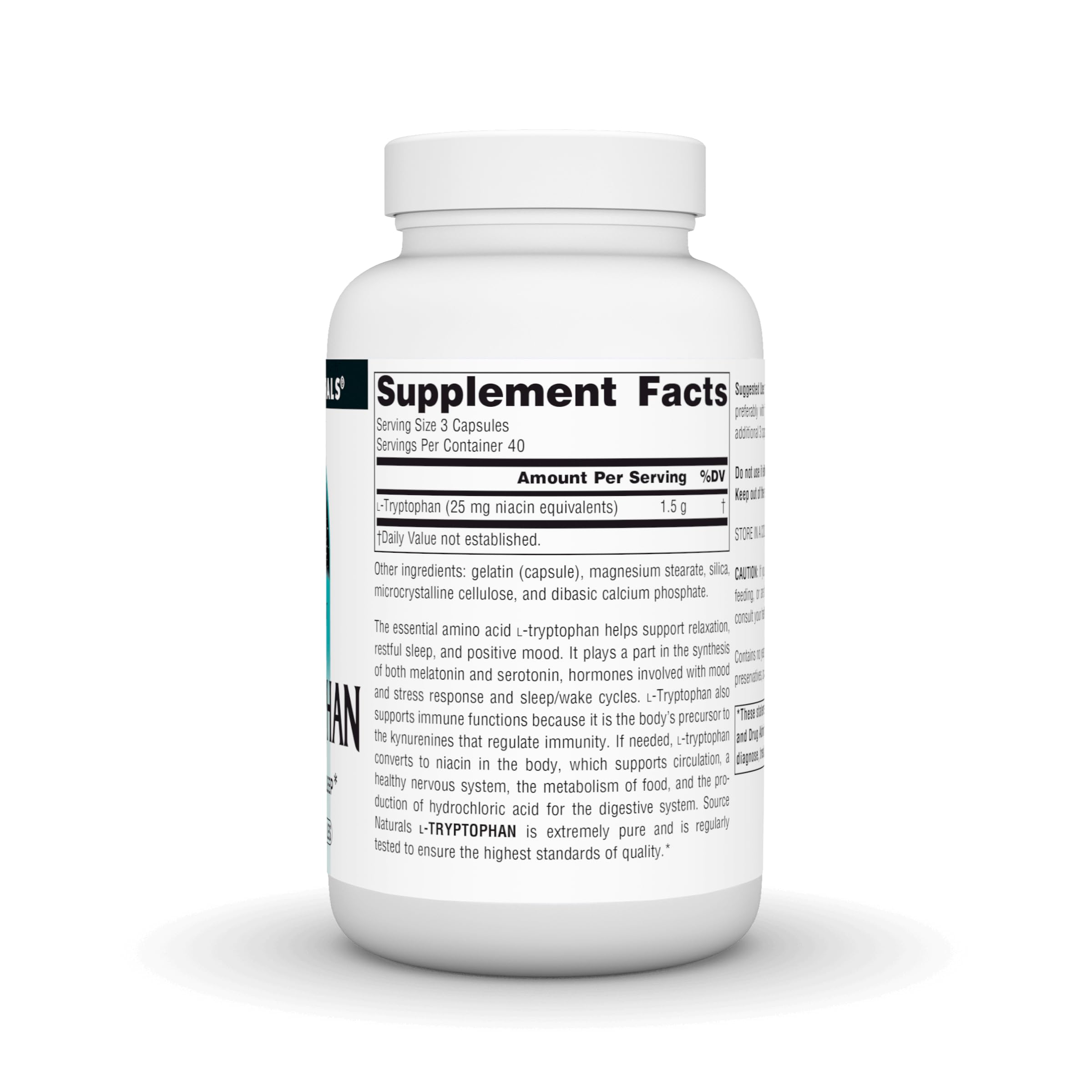 Source Naturals cápsulas en mano demostrando dosis y facilidad de uso