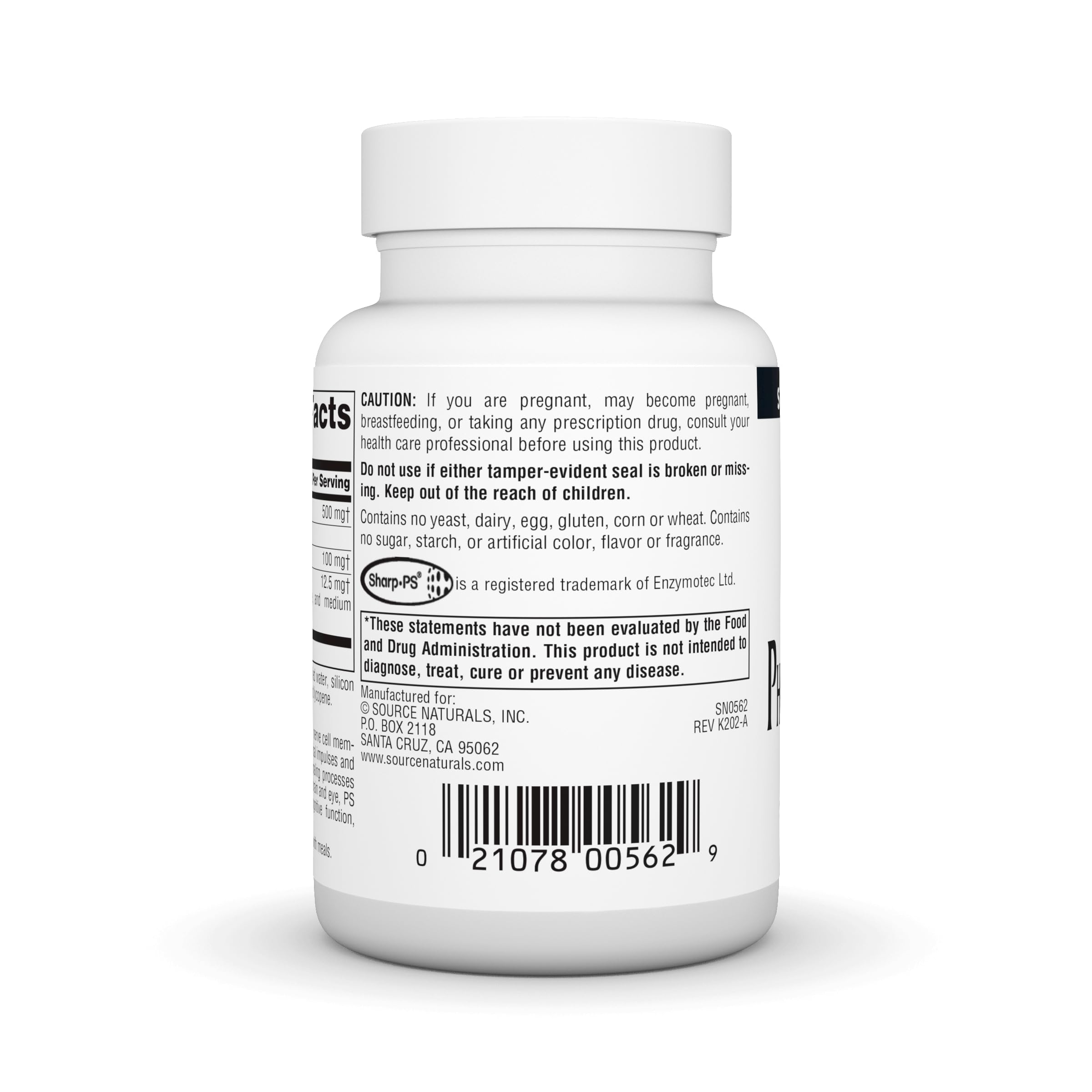 Source Naturals cápsulas en mano para apreciar tamaño y facilidad