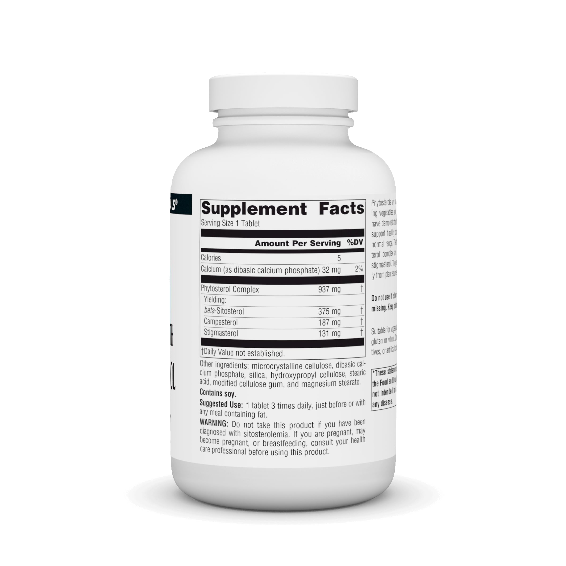 Source Naturals comprimido en primer plano para ver forma y tamaño