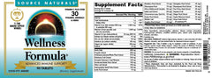 Source Naturals etiqueta con lista de ingredientes visible y clara