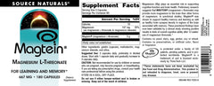 Source Naturals etiqueta nutricional en primer plano con información clara