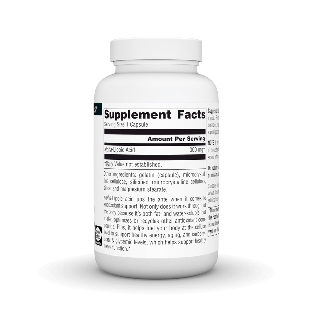 Source Naturals etiqueta nutricional legible con información de dosis y seguridad