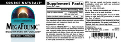 Source Naturals etiqueta nutricional legible con información de ingredientes