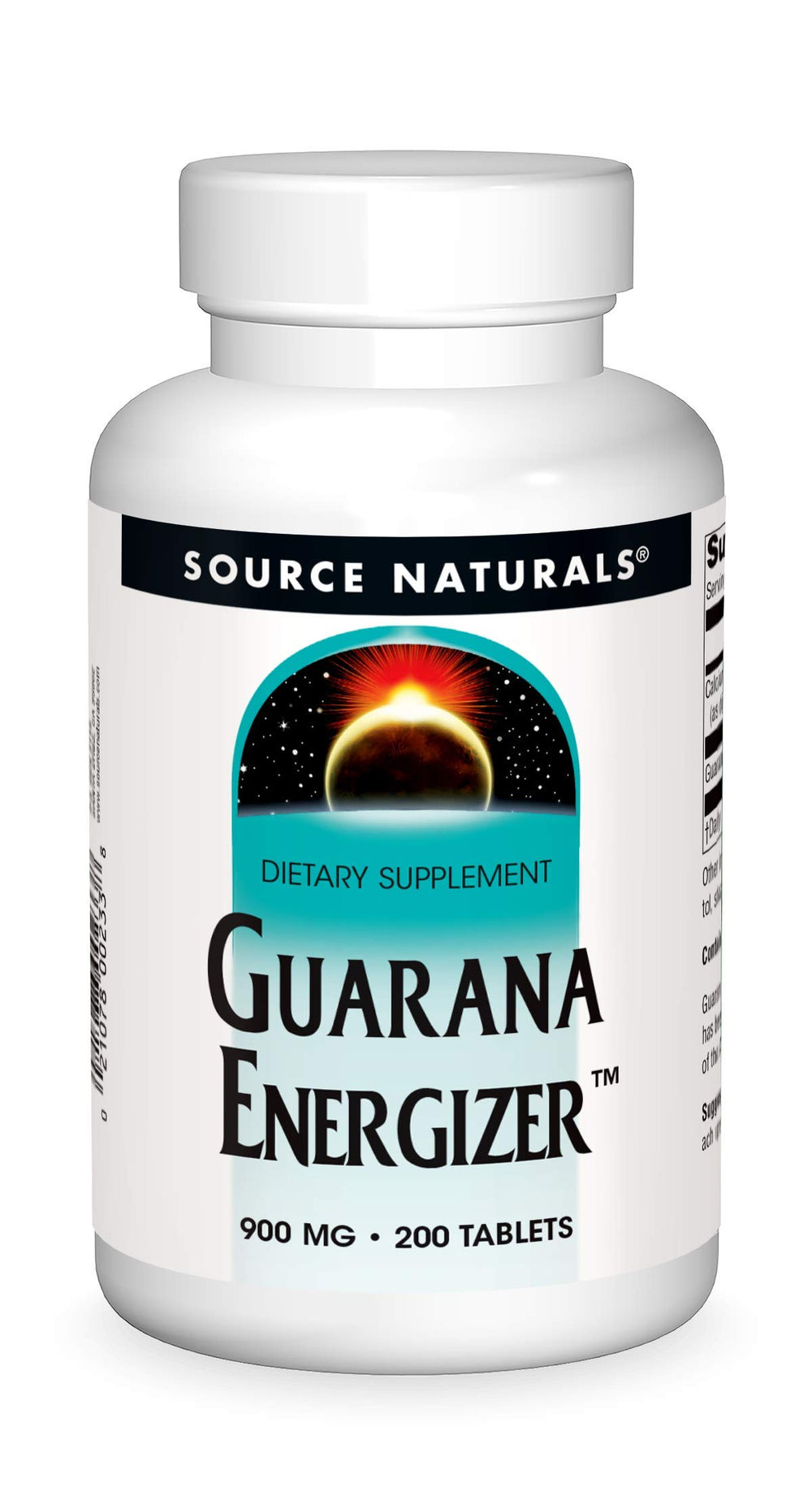 Source Naturals frasco frontal mostrando 200 tabletas y facilidad de almacenamiento