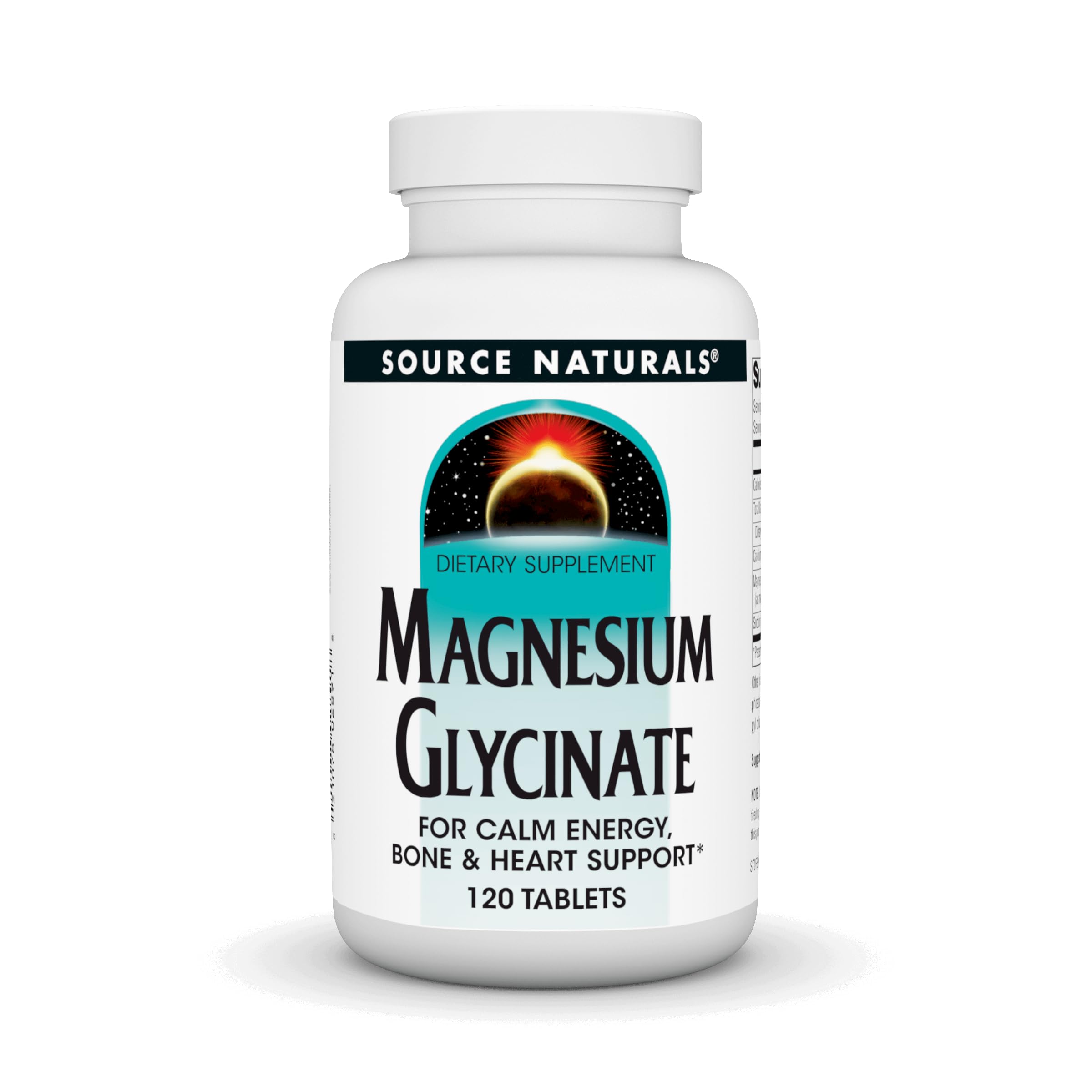 Source Naturals frente del envase mostrando 120 tabletas y beneficios