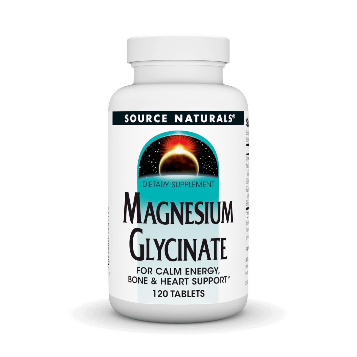 Source Naturals frente del envase mostrando 120 tabletas y beneficios