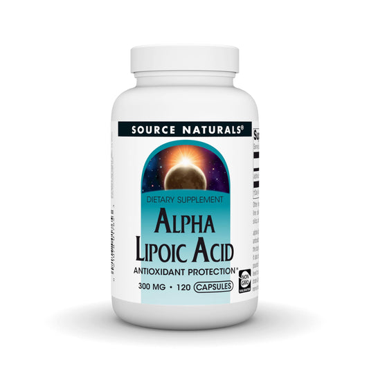 Source Naturals frasco frontal mostrando etiqueta y beneficio de liberación prolongada