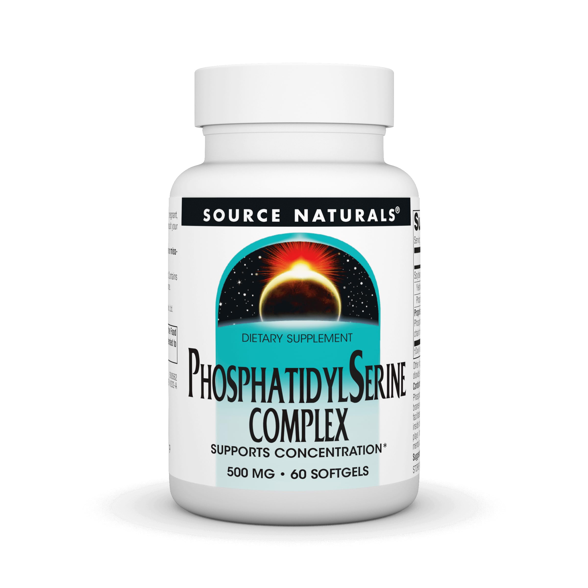 Source Naturals vista frontal del frasco que destaca la marca y pureza