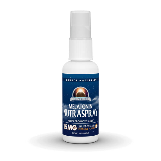 Source Naturals vista frontal del frasco mostrando etiqueta y sabor naranja para identificación rápida