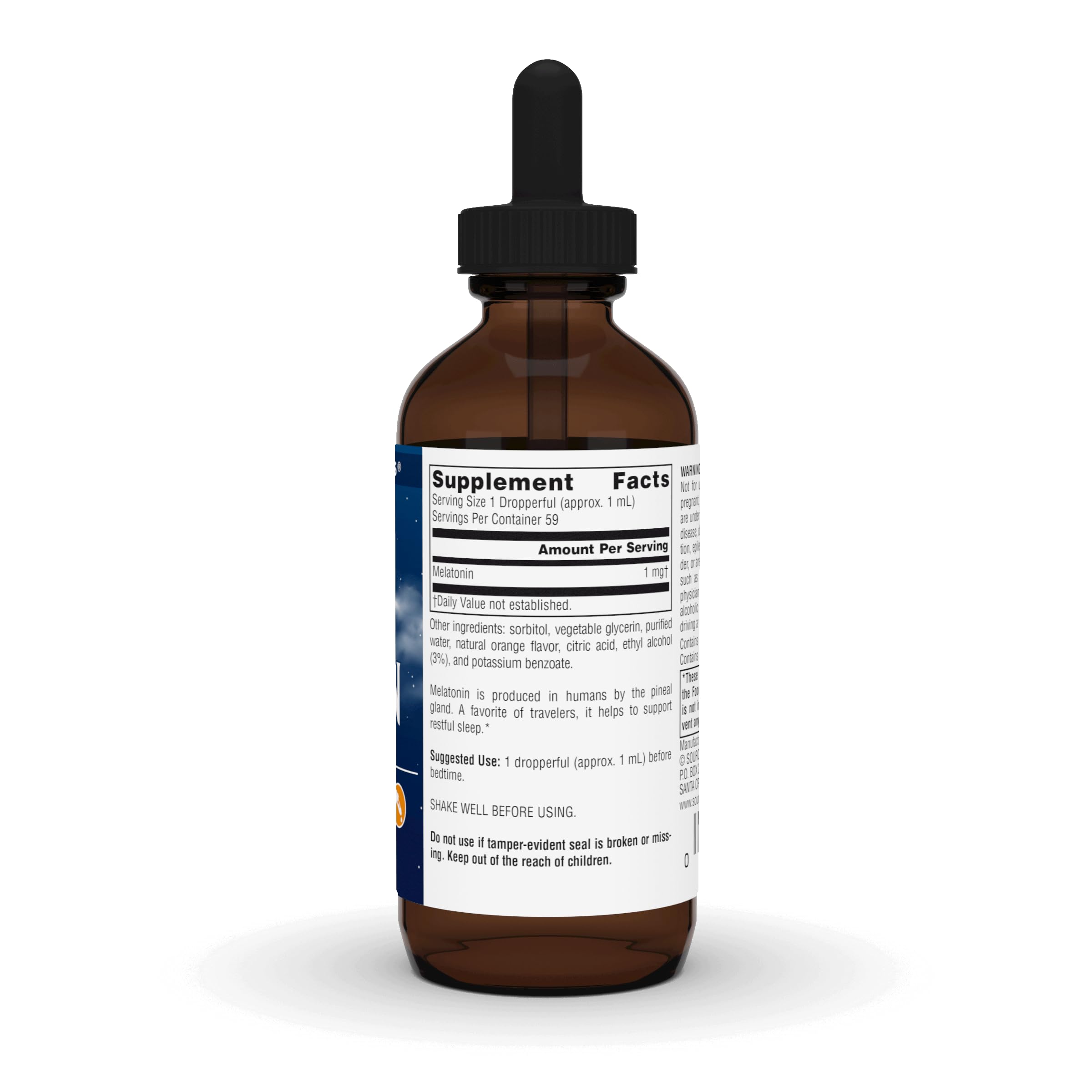 Source Naturals gota líquida sobre fondo blanco, textura clara y pura