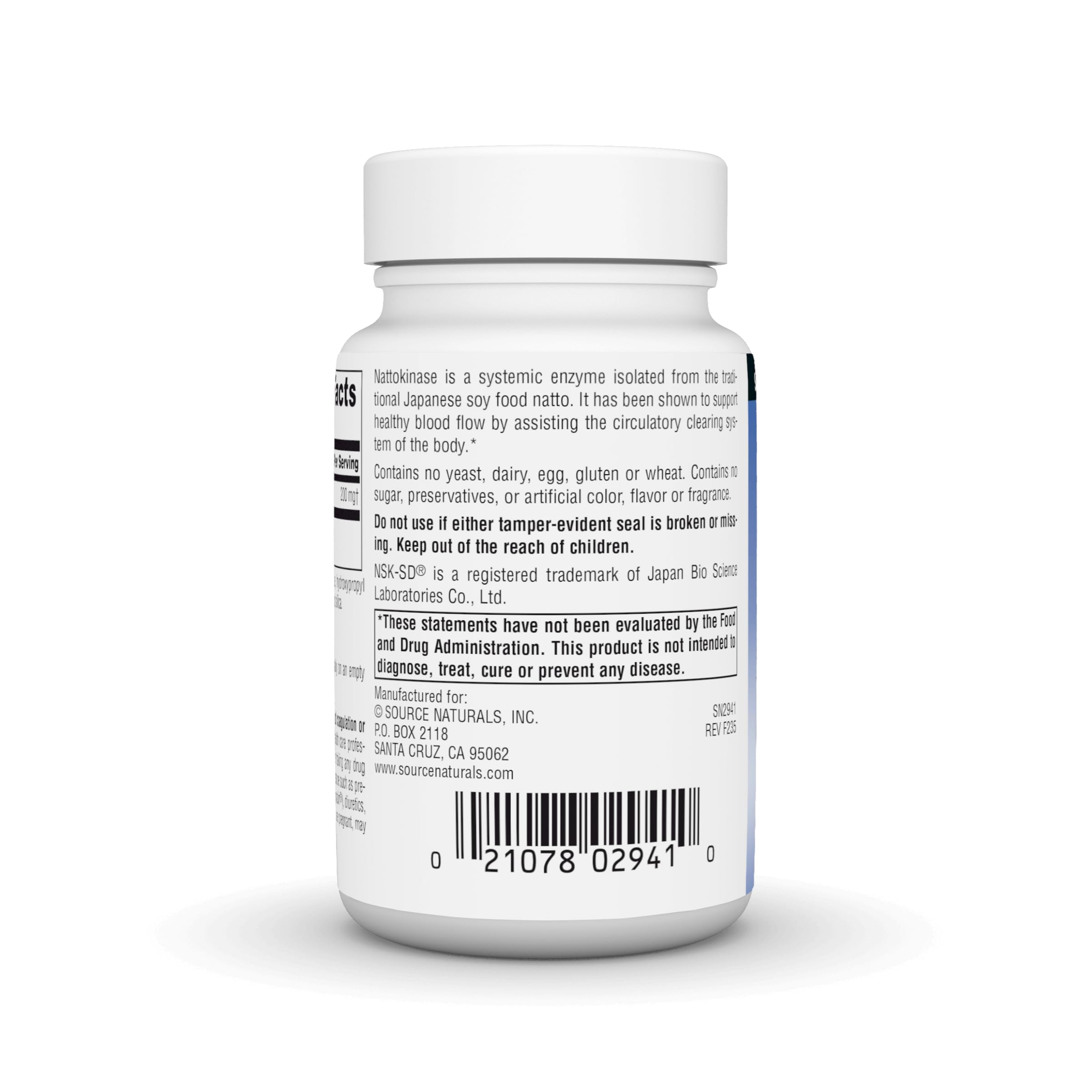 Source Naturals etiqueta con información de NSK-SD y dosificación clara