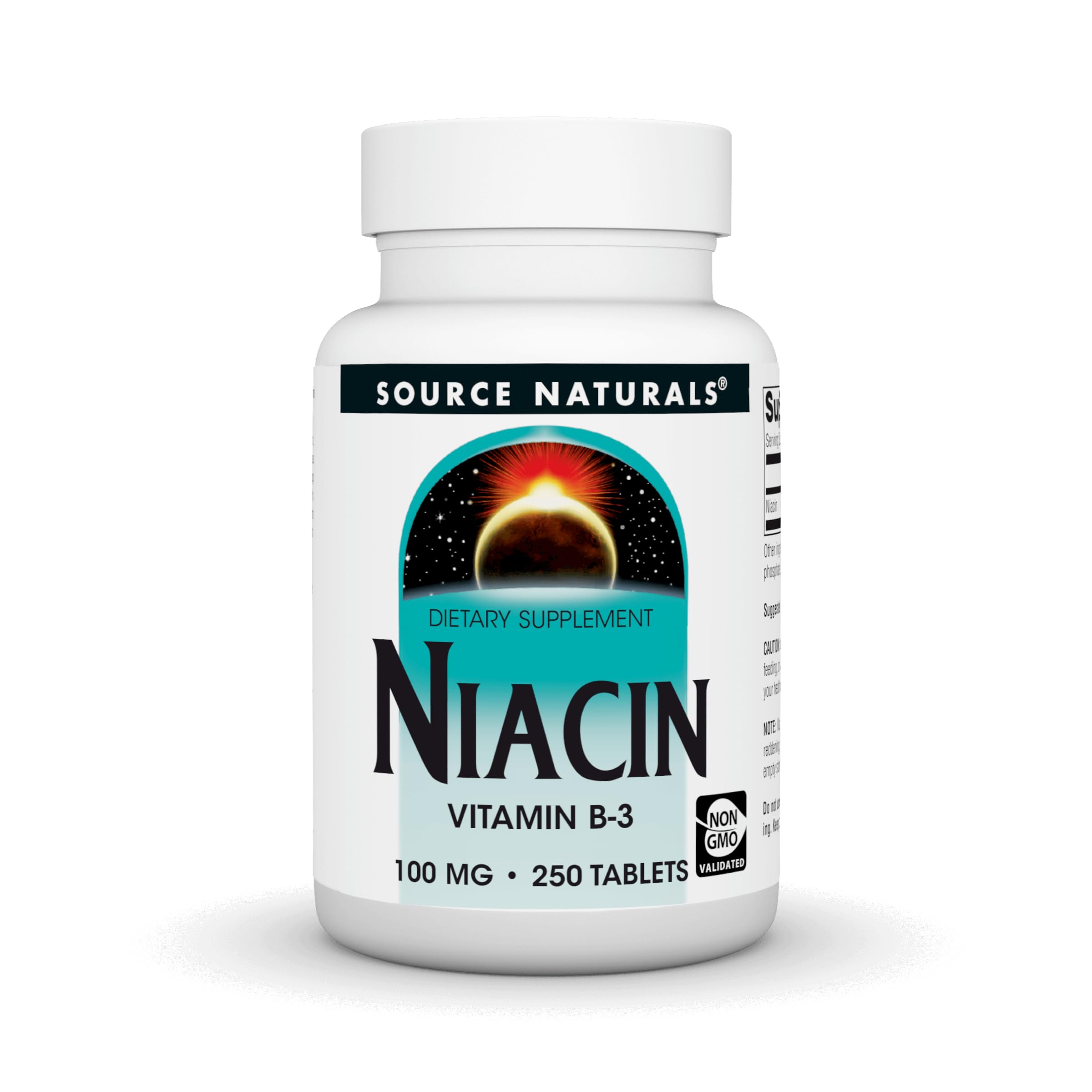 Source Naturals frasco frontal mostrando 250 tabletas y beneficios de práctica