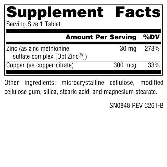 Source Naturals etiqueta OptiZinc detalle legible y beneficios