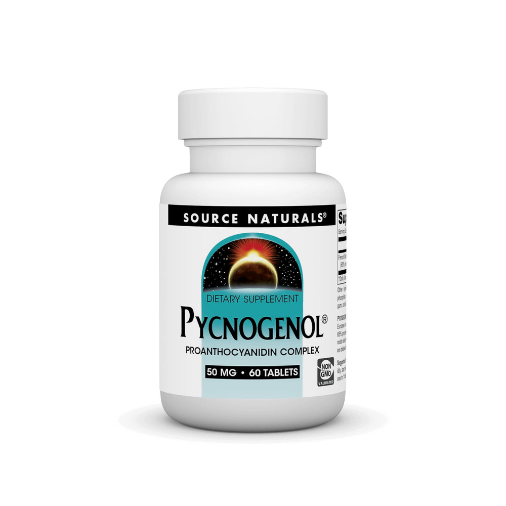 Source Naturals frasco frontal con 60 tabletas, beneficio antioxidante visible