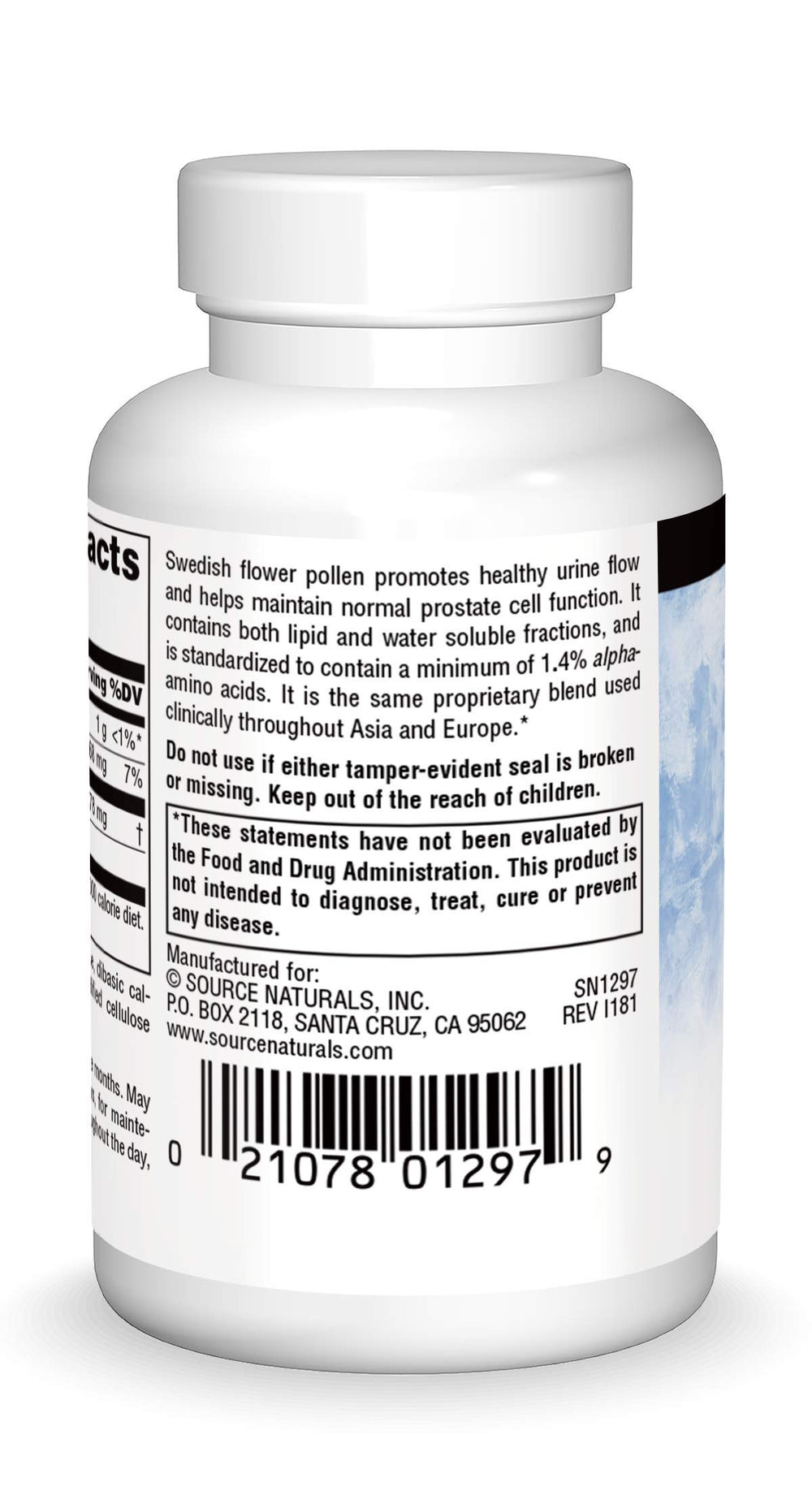 Source Naturals tableta en mano para comparar tamaño y comodidad de ingestión