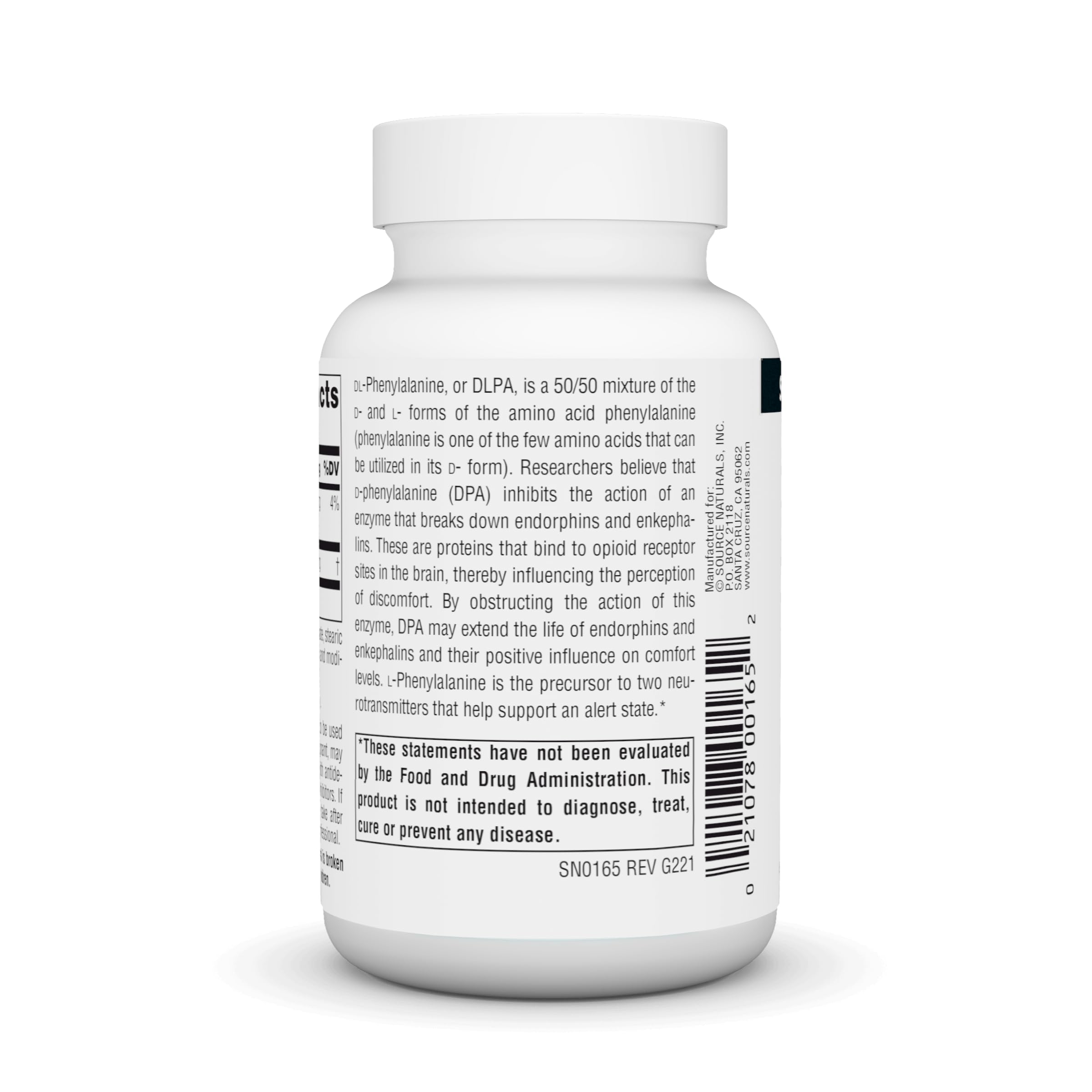 Source Naturals tabletas en mano para tamaño y dosificación