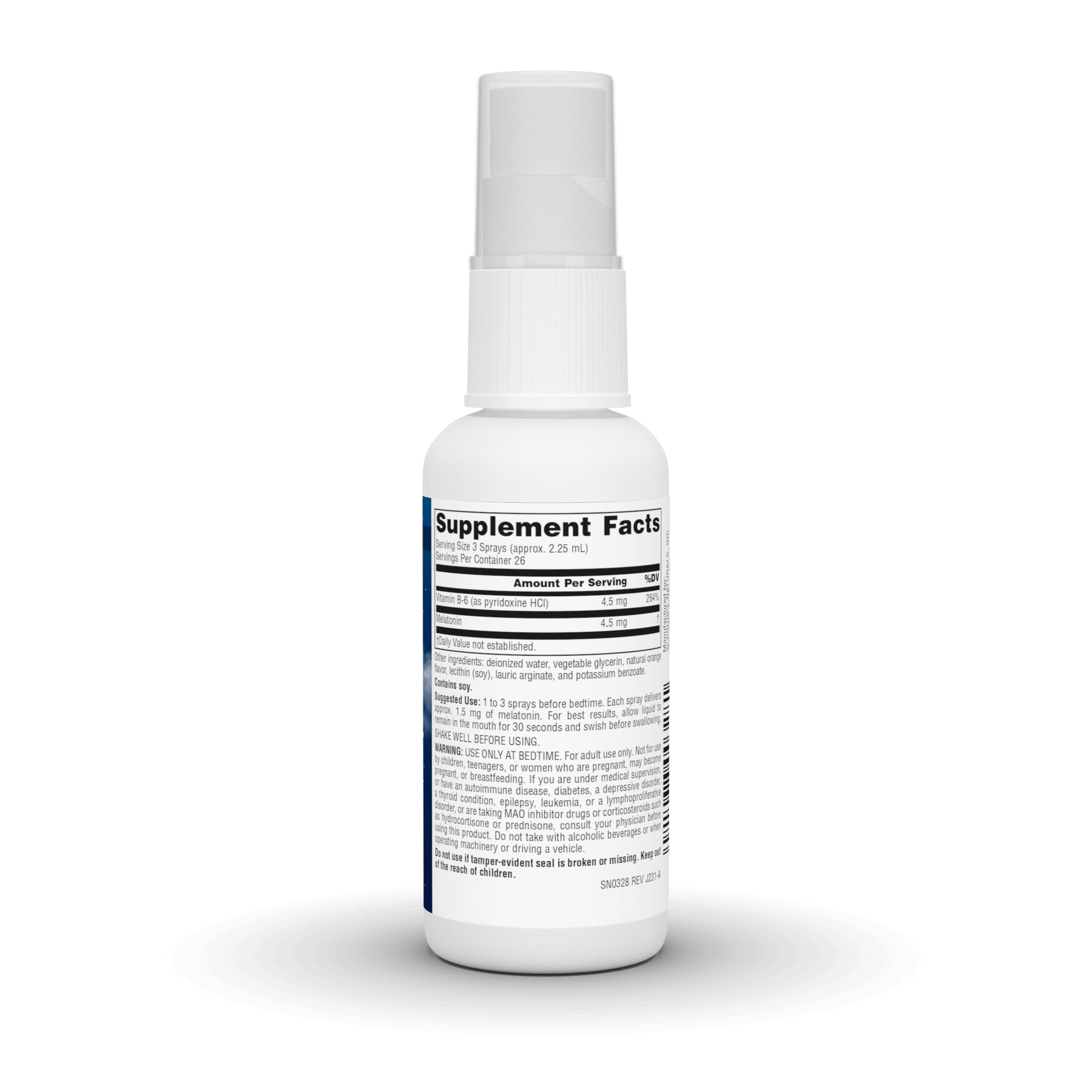 Gota del líquido naranja del spray Source Naturals destacando su textura y absorción rápida