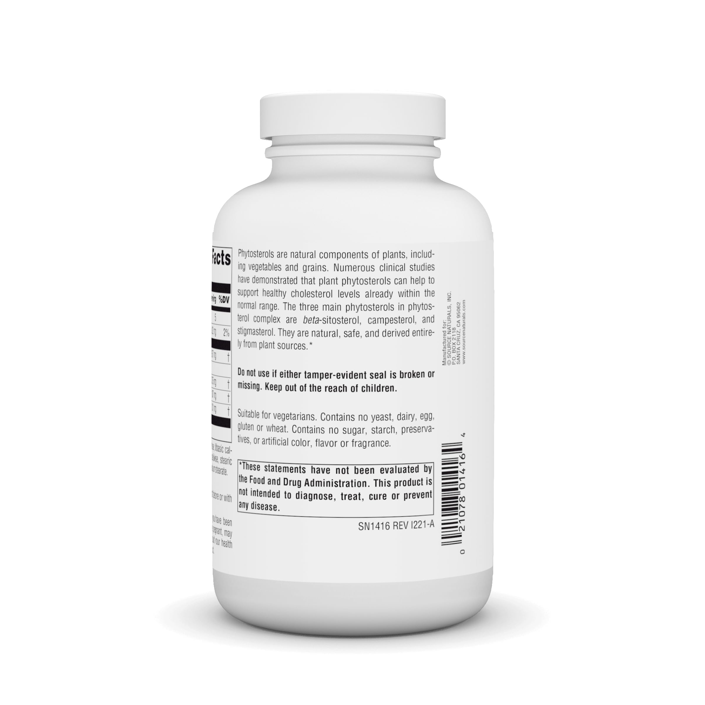 Source Naturals textura del comprimido destacando acabado y pureza