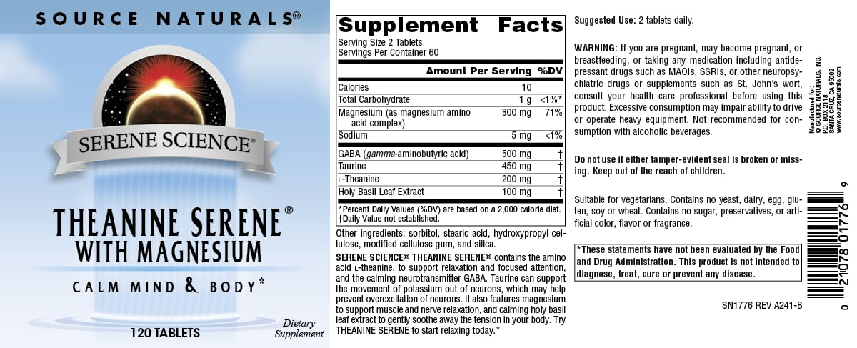 Source Naturals tableta acompañada de agua para uso diario