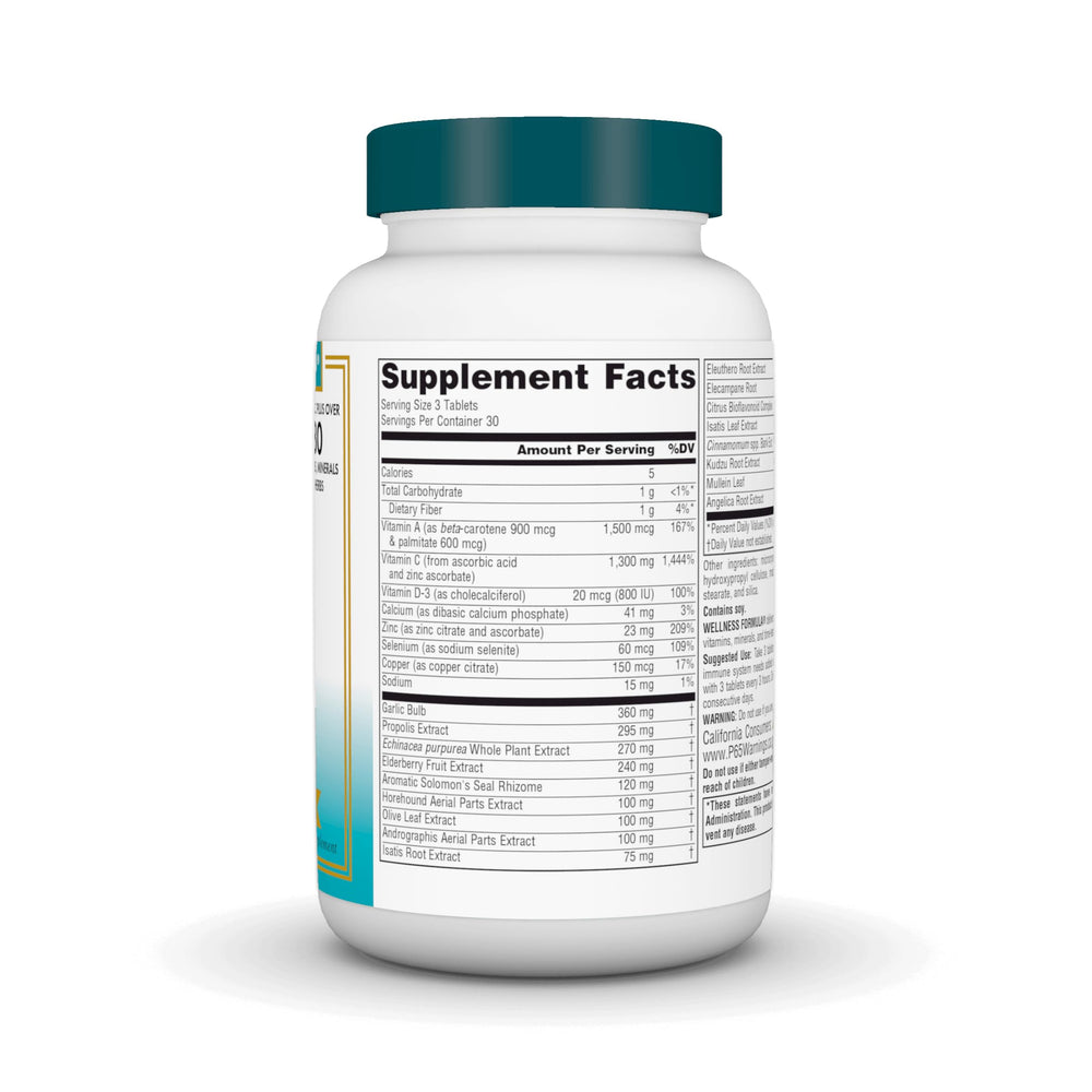 Source Naturals Wellness Formula tabletas para dosis diarias de defensa natural.