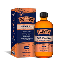 Sovereign Copper vista frontal del envase con aspecto puro y profesional