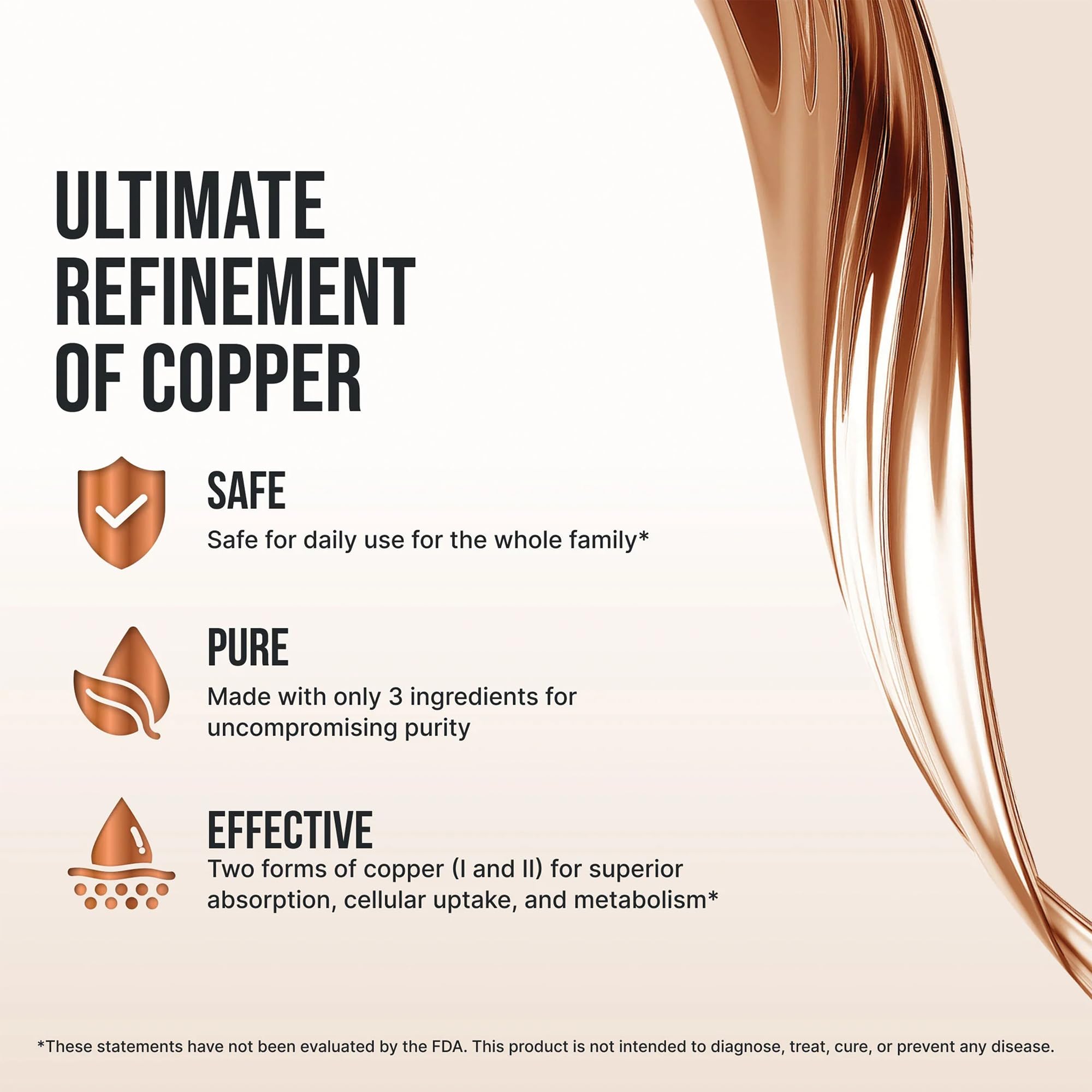 Sovereign Copper gota del hydrosol resaltando textura líquida y apariencia pura
